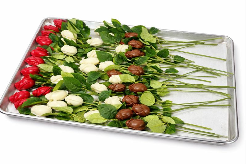 Bouquet of One Dozen Long-Stem Chocolate Roses