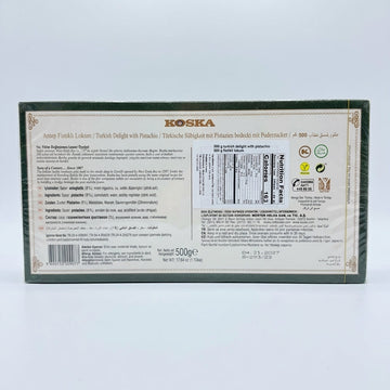 Koska Turkish Delight with Pistachio 500g - Premium Lokum