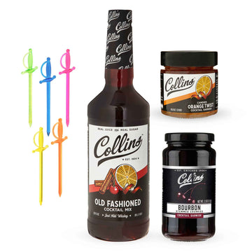 All in 1 Old Fashioned Whiskey Cocktail Kit Set of 4