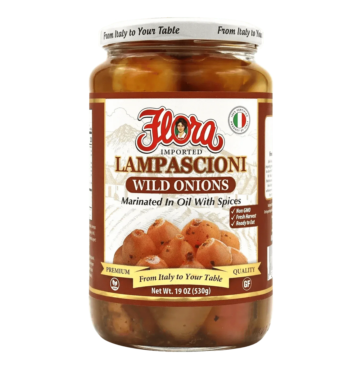Lampascioni Wild Onions - Marinated In Oil With Spices - 19 oz