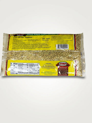 Ziyad Small Green Whole Lentils 16 oz - Premium Quality