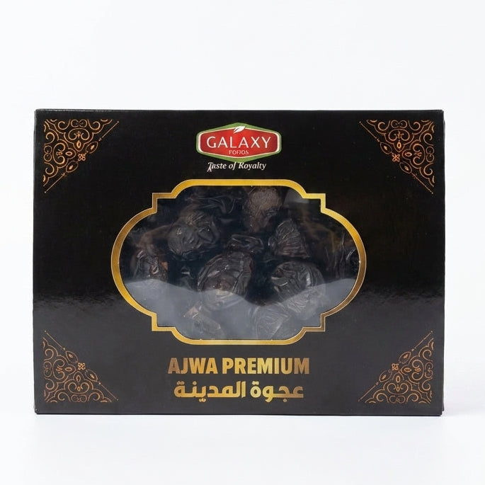 Galaxy Foods Ajwa Premium Dates 908g (2lb) - Saudi Arabian Delicacy