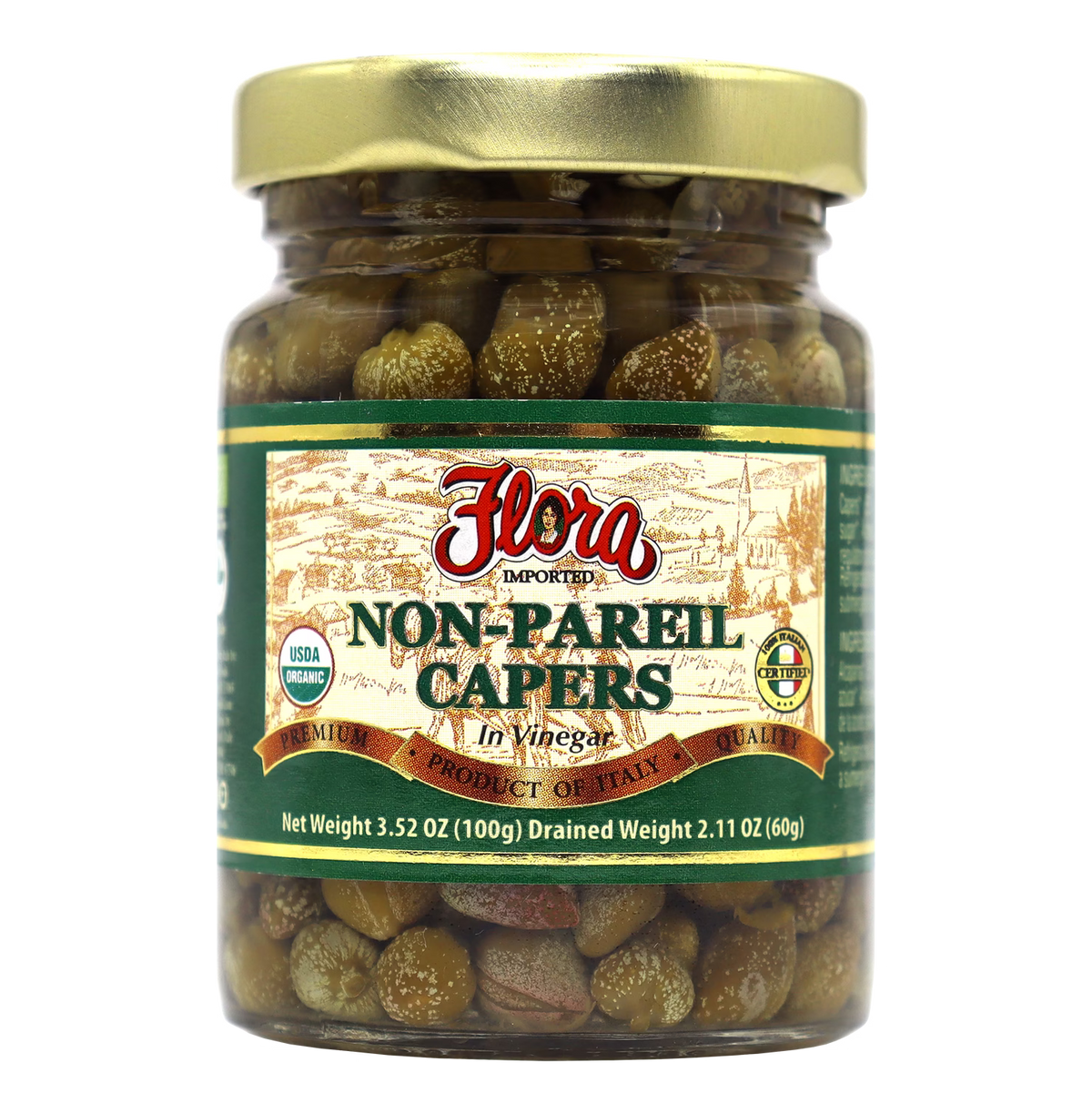 Capers - Non-Pareil Organic In Vinegar - 3.52 oz