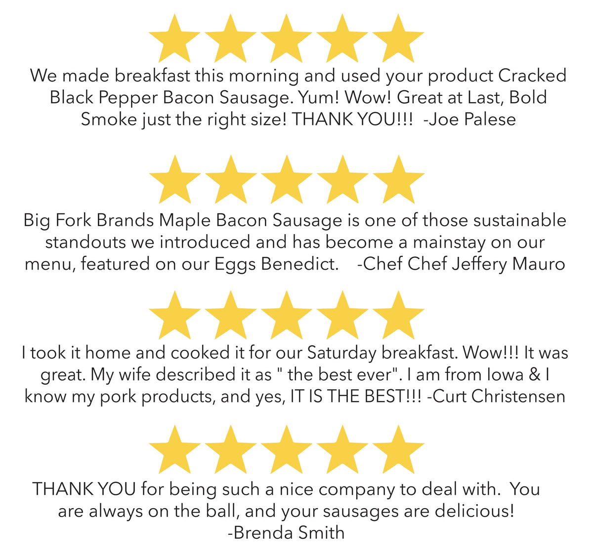 The Bacon Sausage Collection - All Five Flavors