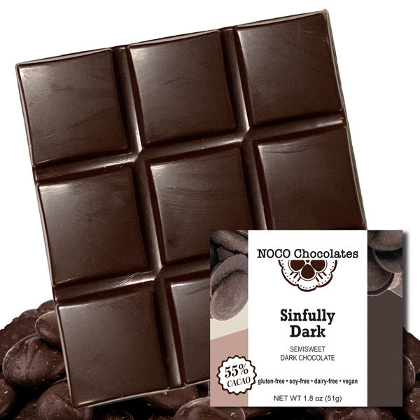 Sinfully Dark 55% Dark Chocolate Bar | Vegan • Dairy-Free