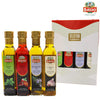 Basso 1904 Infused Extra Virgin Olive Oil Gift Set – Garlic, Chili Pepper, Rosemary, Basil – 4 x 8.5 fl oz (250 ml)