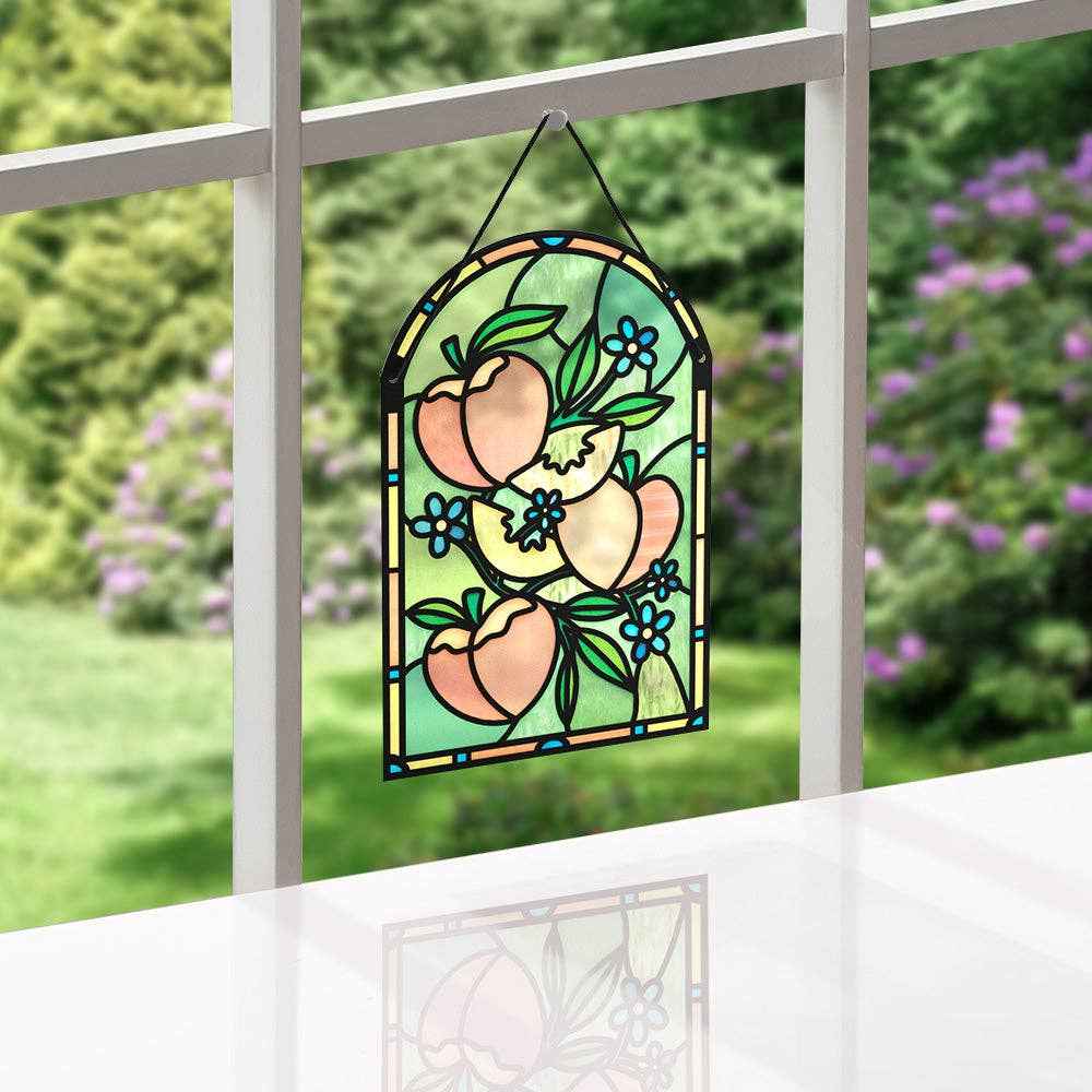 Peachy Birthday Peaches 5"x7" Suncatcher Card