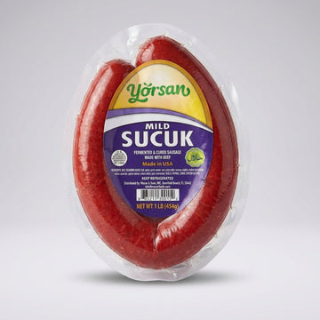 Yorsan Mild Sucuk 1 lb - Premium Turkish Beef Sausage