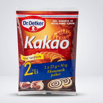 Dr. Oetker Kakao Cocoa Powder 50g - Turkish Baking Cocoa 2-Pack