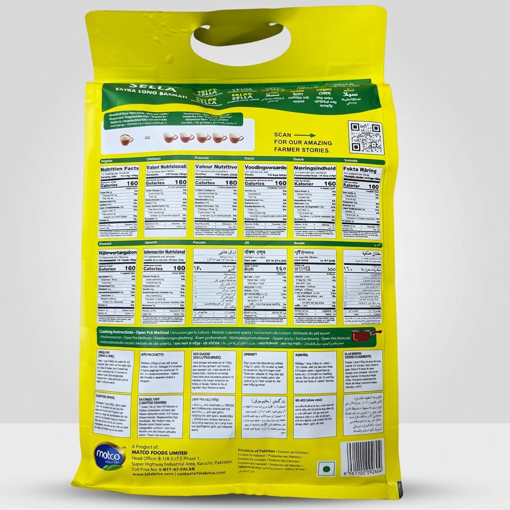 Falak Sella Extra Long Basmati Rice 10 LBS - Premium Longest Grain