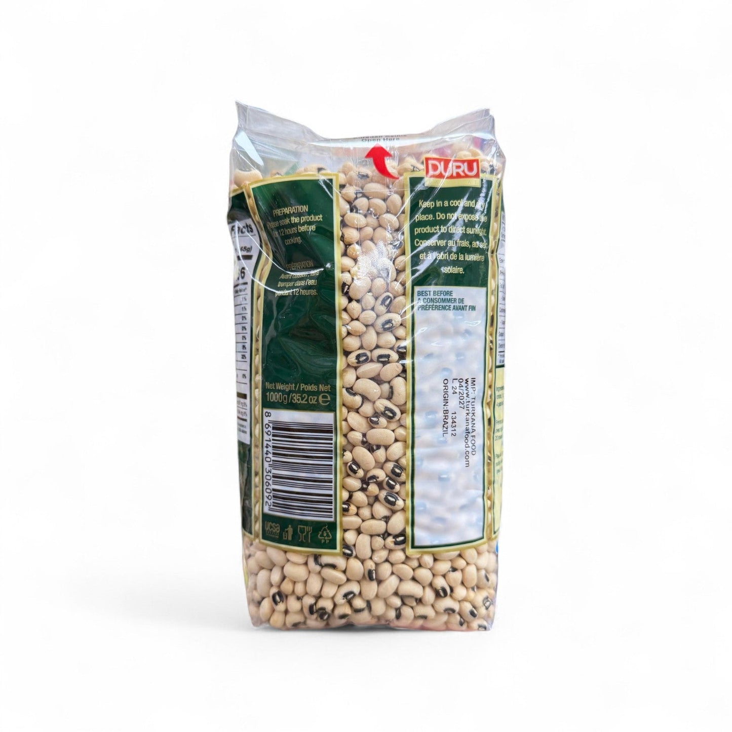 Duru Black Eyed Beans 1000g – Premium Legumes