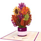 Sunflower Card 5"x7" with Mini Bouquet, Flower Vase, Vintage