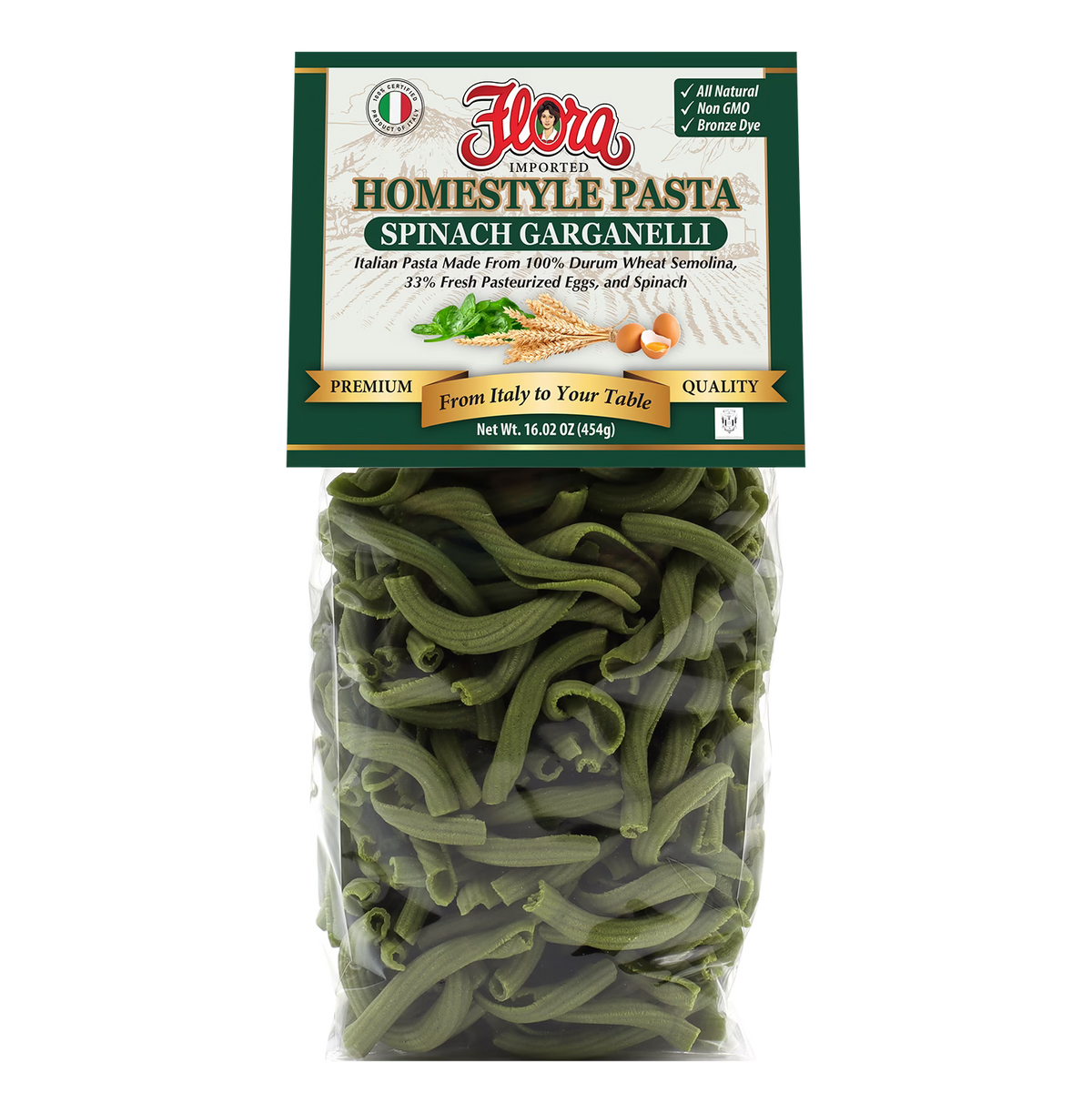 Homestyle Spinach Garganelli Pasta - 16.02 oz