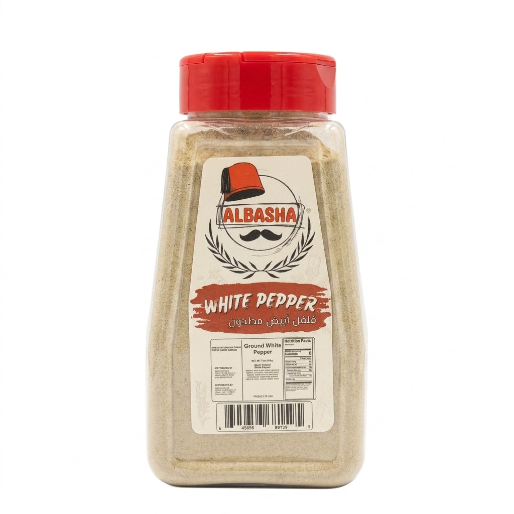 AlBasha White Pepper Ground - Premium Spice for Middle Eastern Cooking