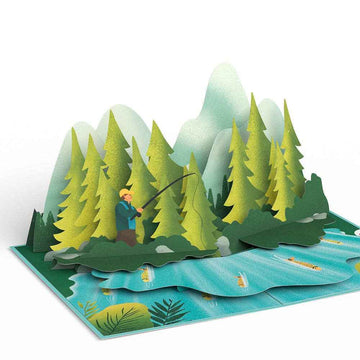 5x7" Gone Fishing Pop-Up Card