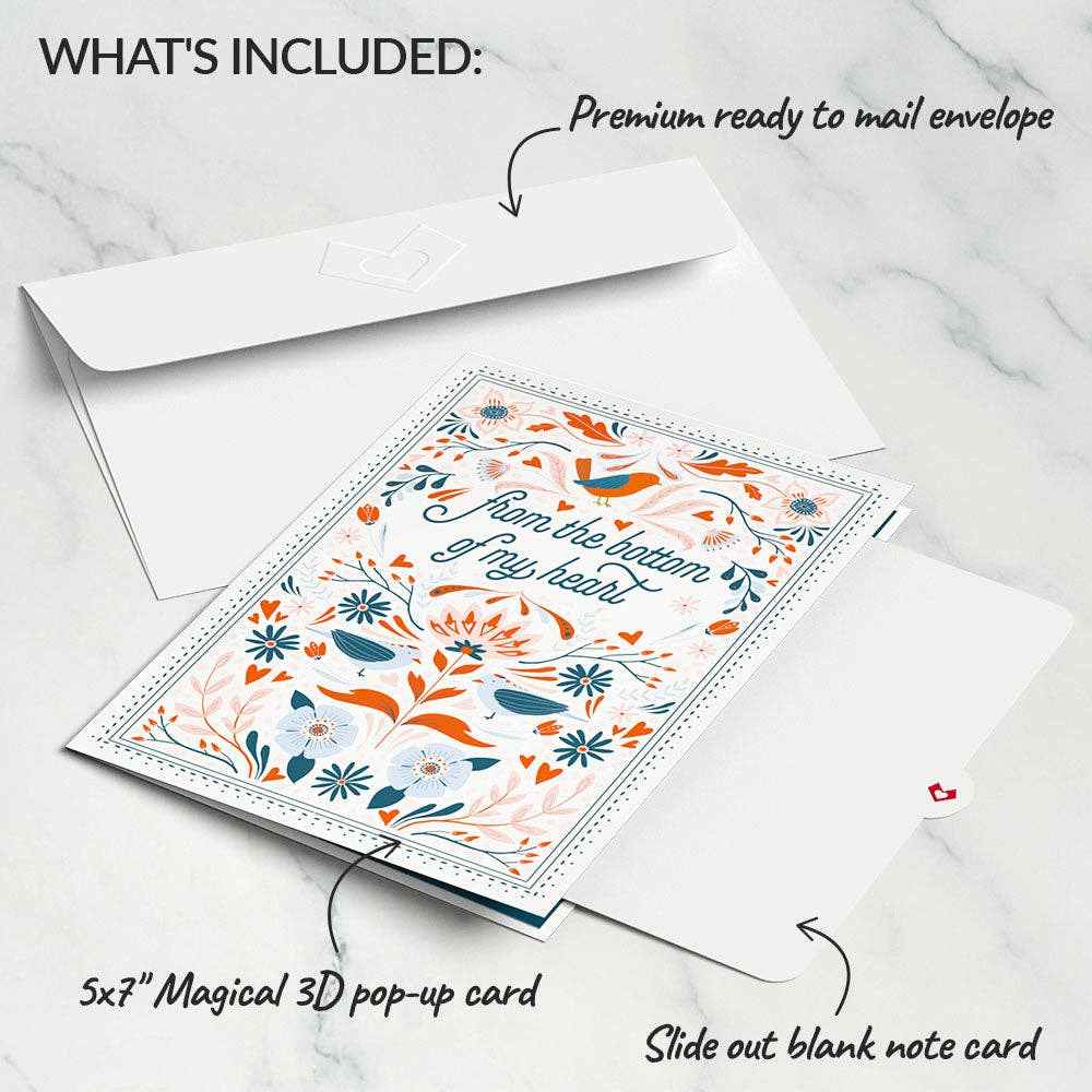 Heartfelt Thank You 5x7" Pop-Up Card
