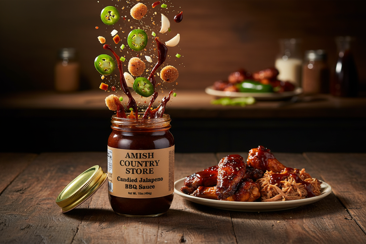 Candied Jalapeño BBQ Sauce | Sweet Heat Barbecue Glaze | 16 oz