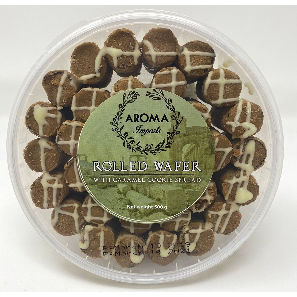 Caramel Rolled Wafer Cookies – 500g