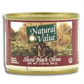Natural Value Ripe Sliced Black Olives (24X2.25Oz)