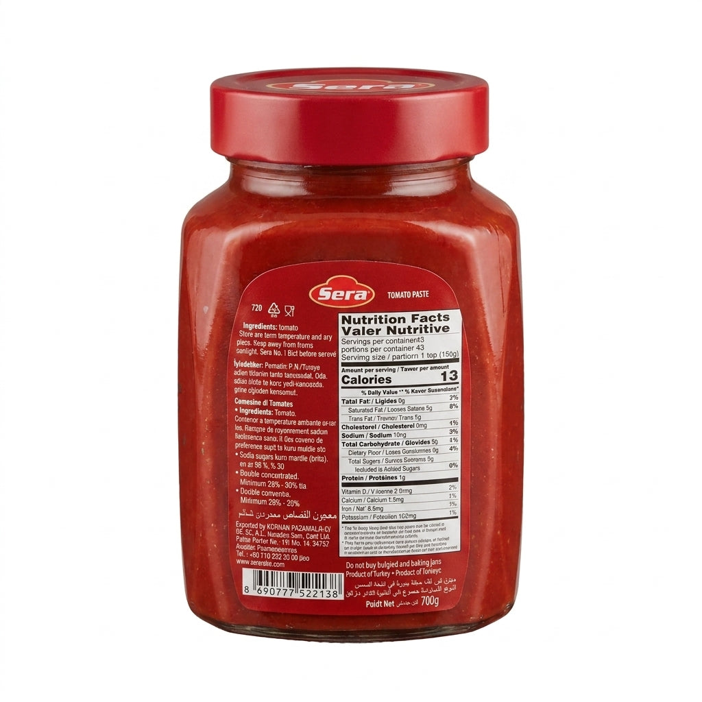 Sera Double Concentrate Tomato Paste 24.69 oz - No Salt Added