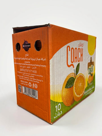 Coach Orange Flavored Drink 10 Pouches - Refreshing Vitamin-C Drink Mix