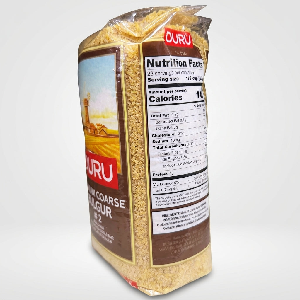 Duru Medium Coarse Bulgur #2 - Premium Turkish Wheat for Pilafs