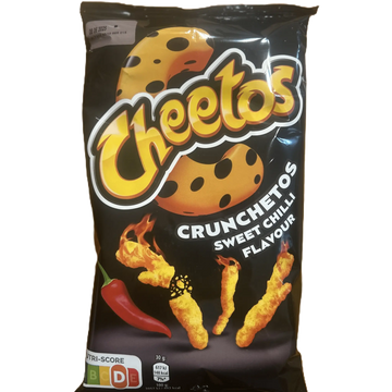 Cheetos Crunchetos Sweet Chili – Crunchy Chili-Flavoured Corn Snacks 70 g Bag (Finland)