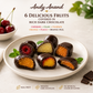 ANDY ANAND Chocolate Covered Fruits Collection Gift Box, 20 Pieces – Cherry, Pear, Pumpkin, Orange, Peach &amp; Orange Peel Covered in Premium Dark Chocolate, Gourmet Fruit Candy Assortment, California Made, Gift Ready