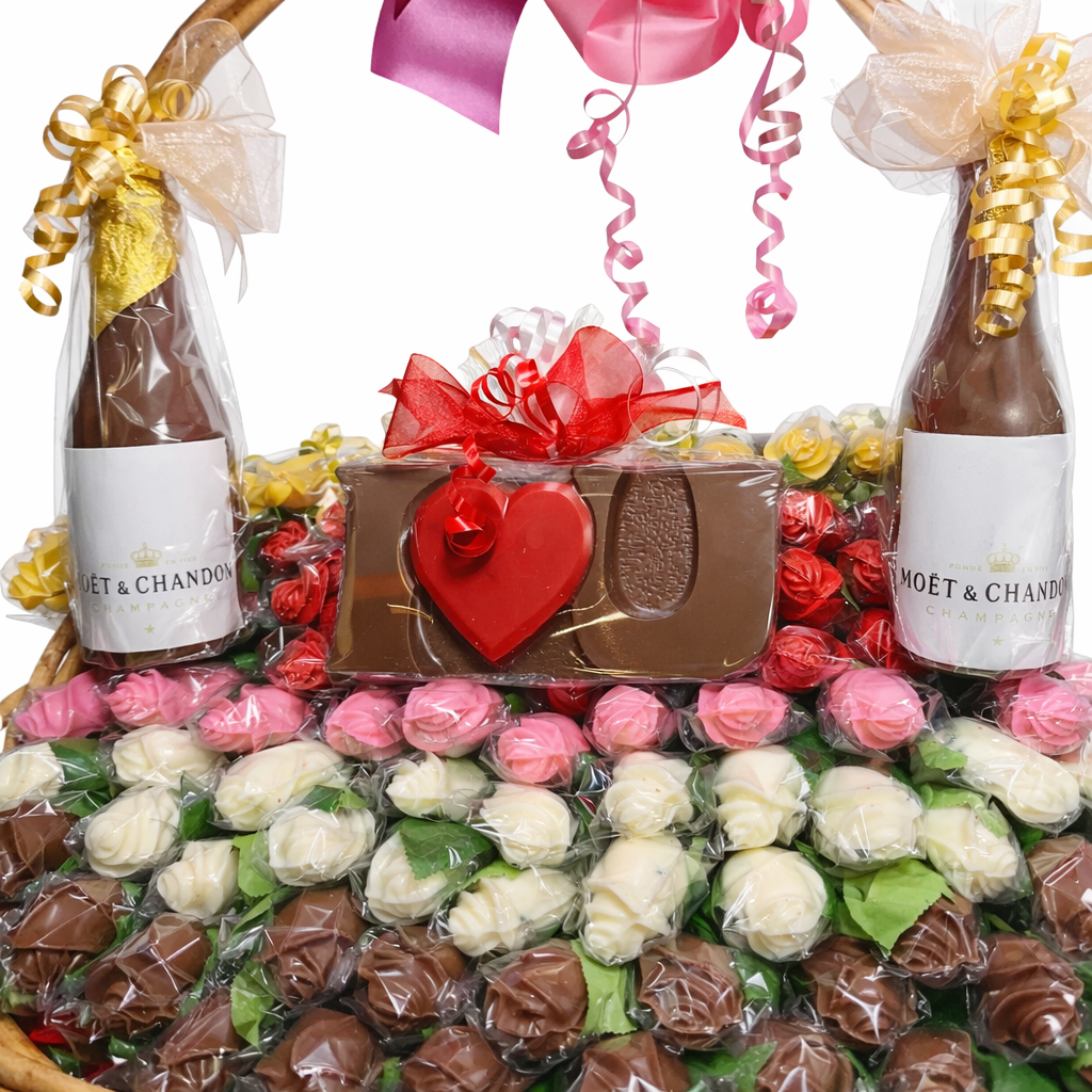 Chocolate Rose Statement Basket