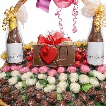 Chocolate Rose Statement Basket