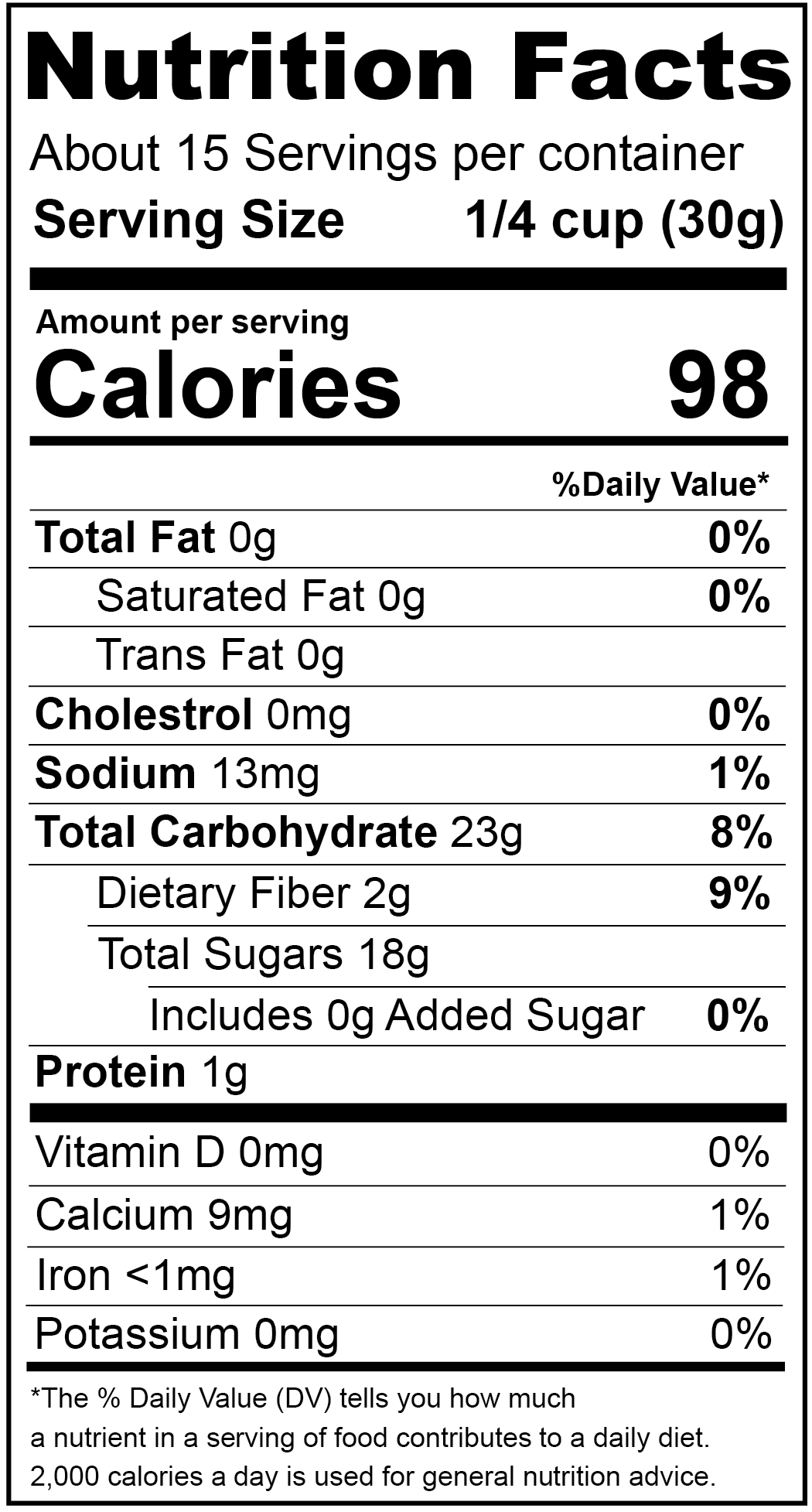Blueberries, Juice Sweetened