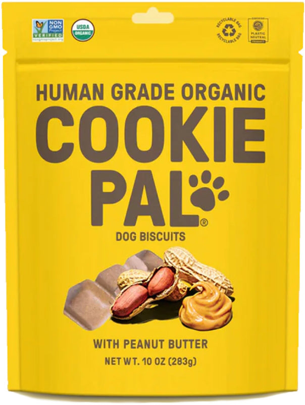 CookiePal Organic Peanut Butter Dog Biscuits, 10 oz, Pack of 1, Natural Treats for Dogs