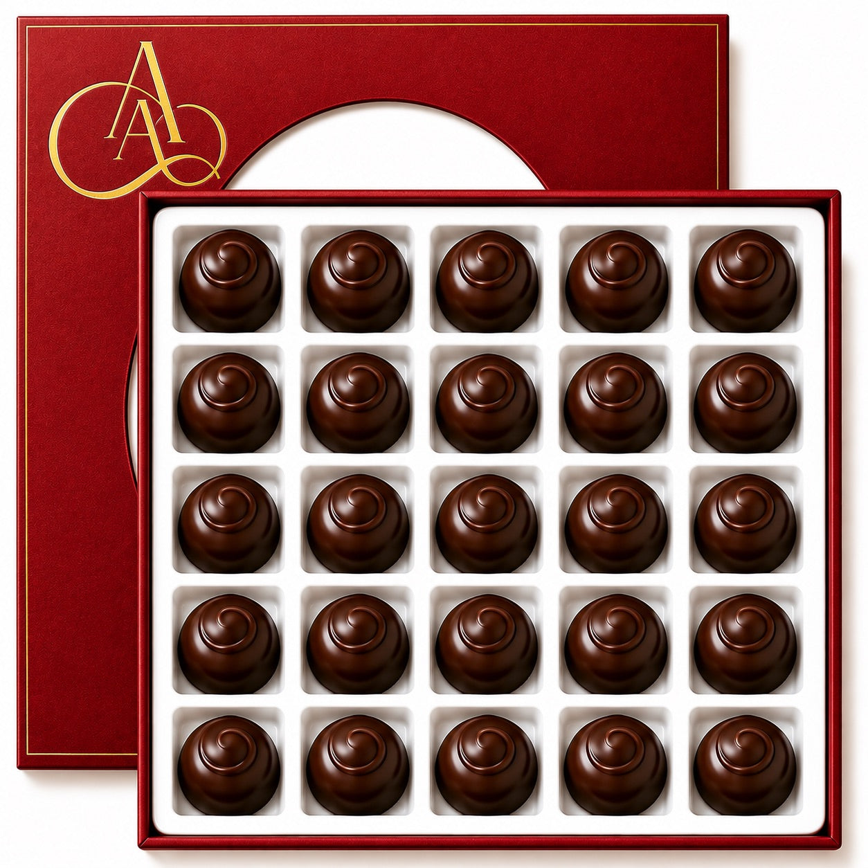 Andy Anand Belgian Dark Chocolate Cherry Cordials, 25 pc – Vegan, 60% Cocoa Butter, Rich Liquid Center, Birthday & Valentine's Gift Box