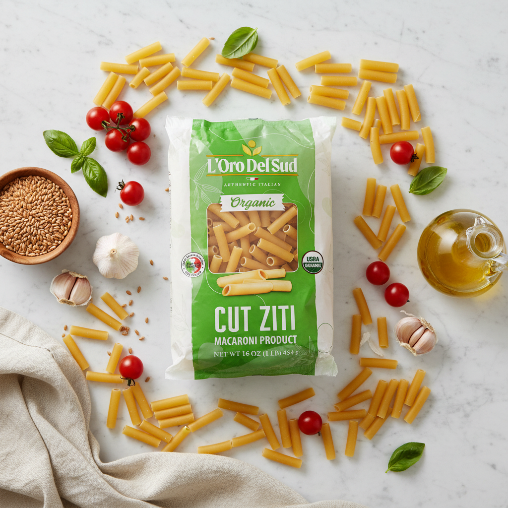 L'Oro Del Sud, Organic Cut Ziti Pasta 20 Pack x 1 lb