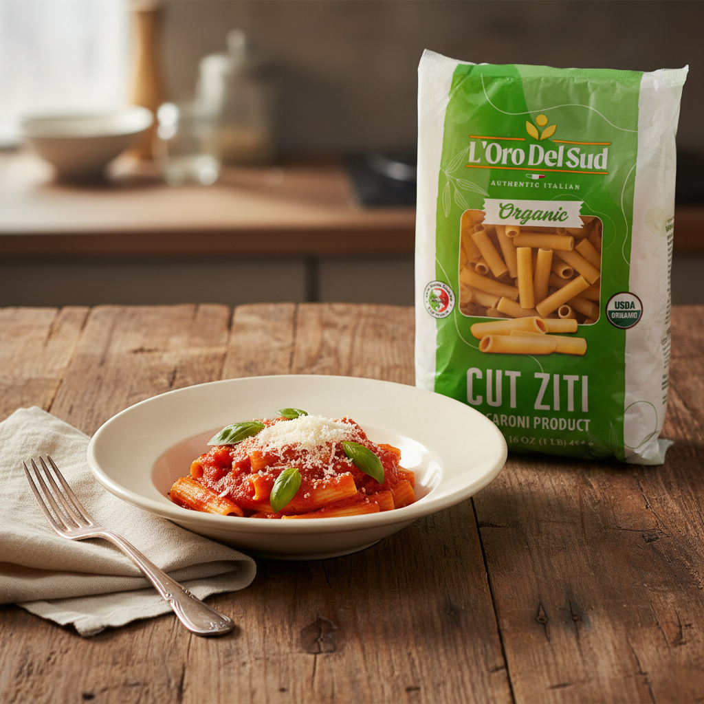 L'Oro Del Sud, Organic Cut Ziti Pasta 20 Pack x 1 lb