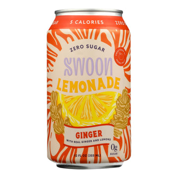 Swoon - Lemonade Ginger Zero Sugar - Case Of 12-12 Fz(D0102H540Xp)