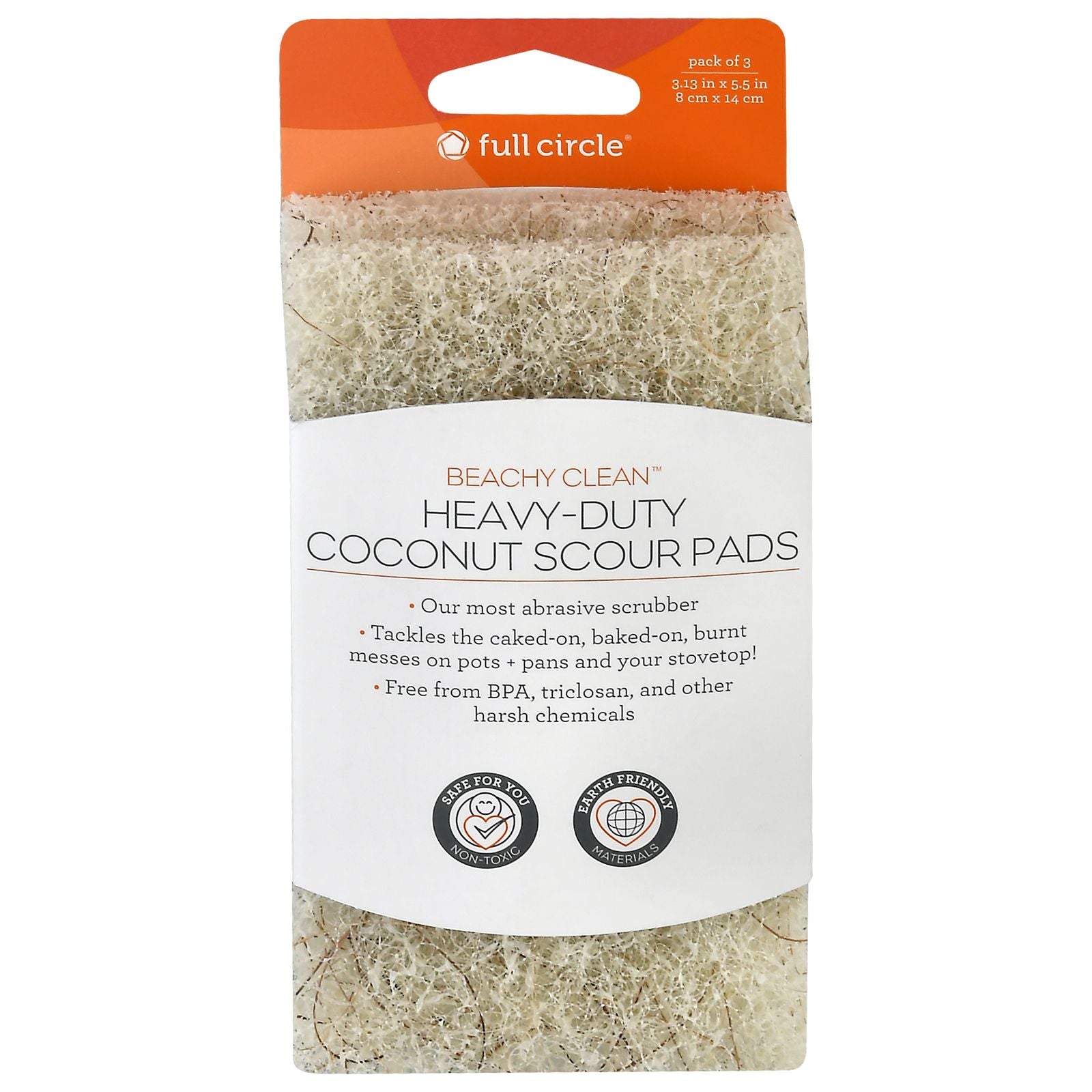 Full circle Home - coconut Scour Pads 3pk - 1 Each-ct(D0102H5477J)