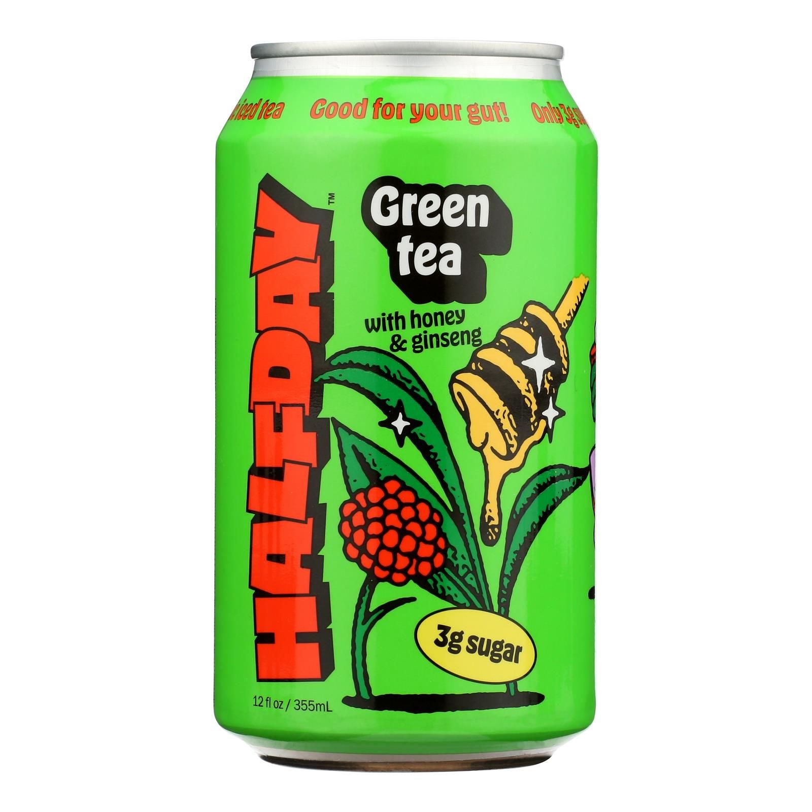 Halfday - Tonic Green Tea Honey Gnsng - Case Of 12-12 Fz(D0102H54Sf6)