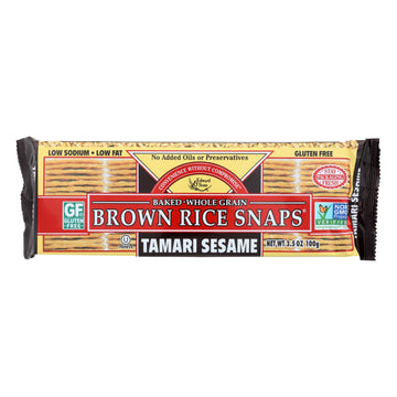 Edward And Sons Brown Rice Snaps - Tamari Sesame - Case Of 12 - 35 Oz(D0102H5K9Bp)