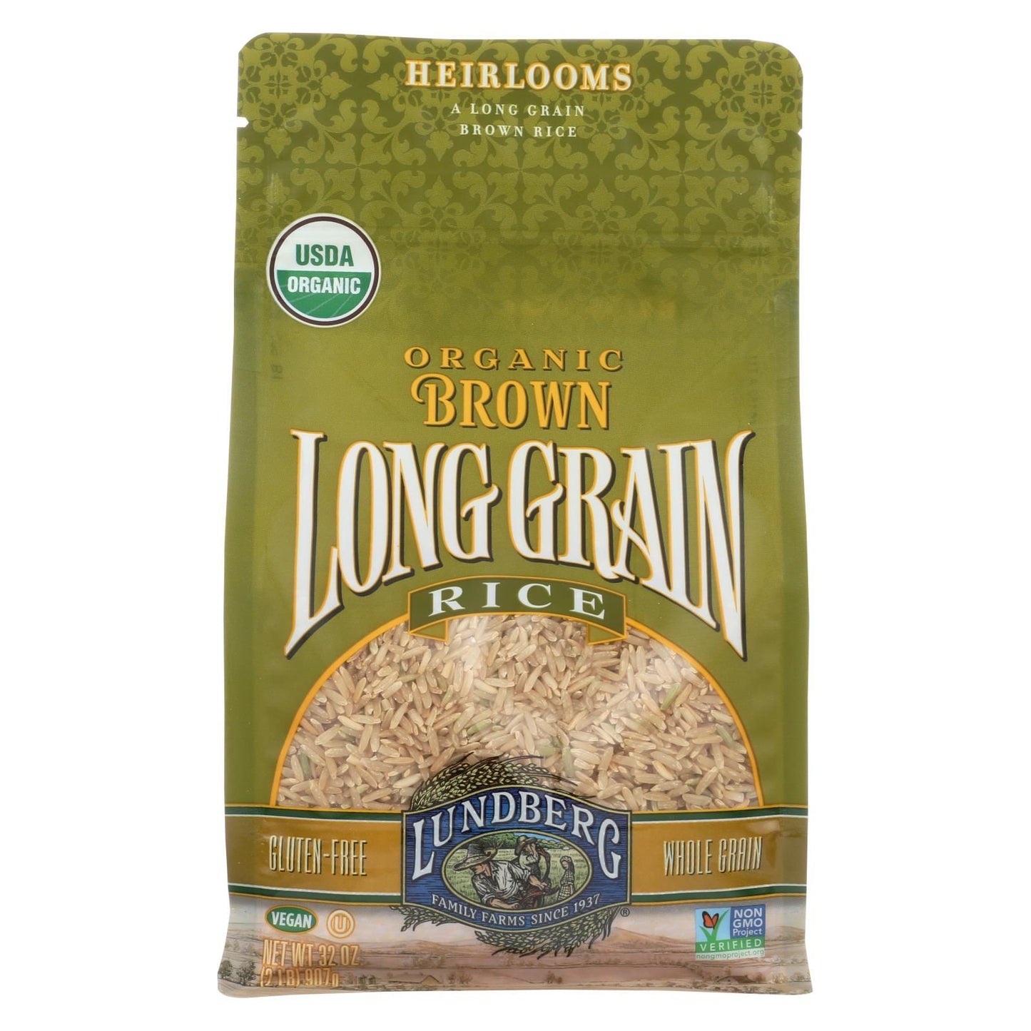 Lundberg Family Farms Organic Brown Long grain Rice - case Of 6 - 2 Lb(D0102H5KDBJ)