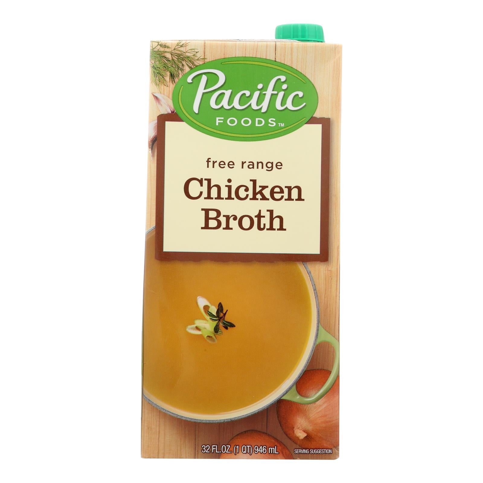 Pacific Natural Foods Chicken Broth - Free Range - Case Of 12 - 32 Fl Oz(D0102H5Khhj)
