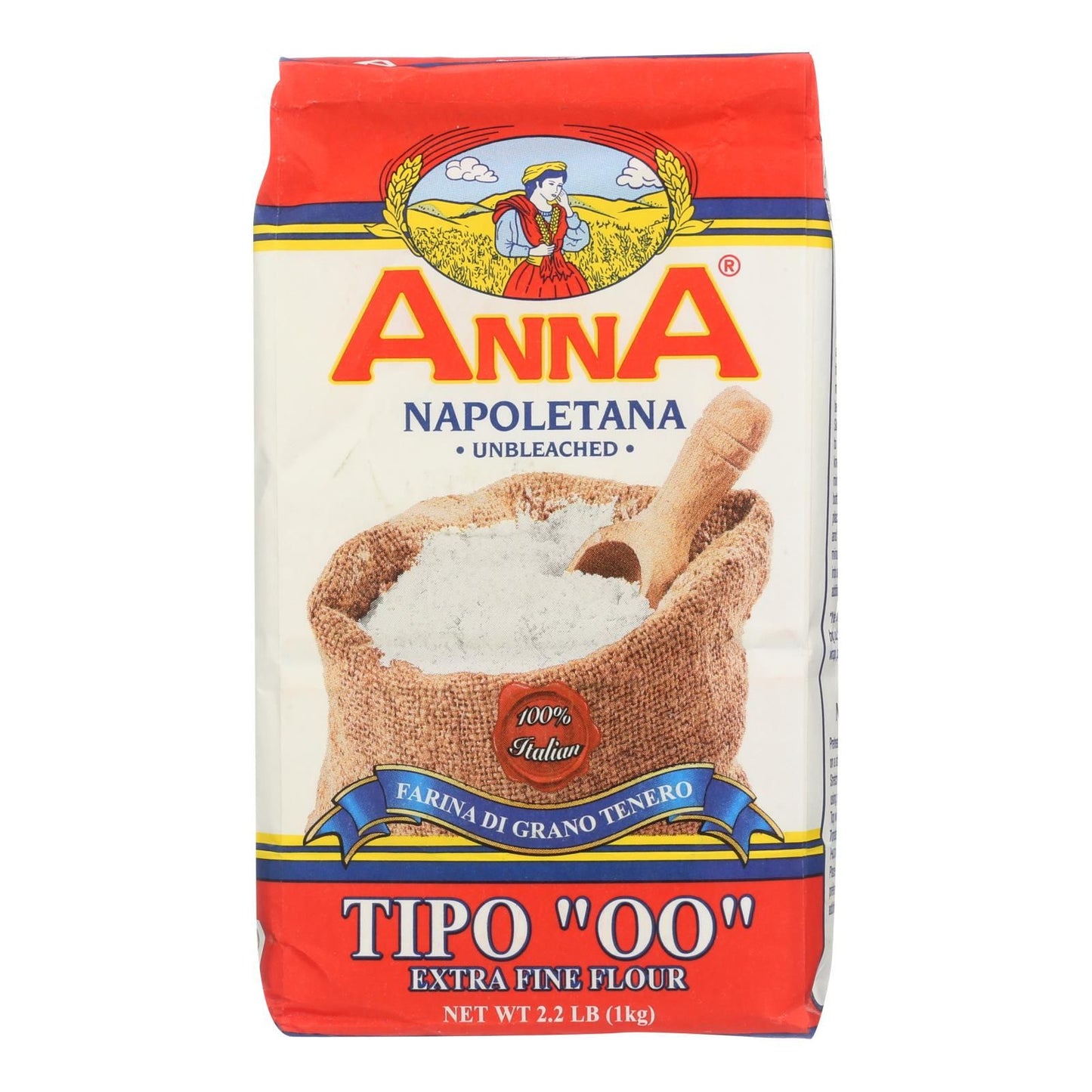 Anna Extra Fine Flour - Anna 00 Flour - case Of 10 - 22 Lb(D0102H5KM6X)