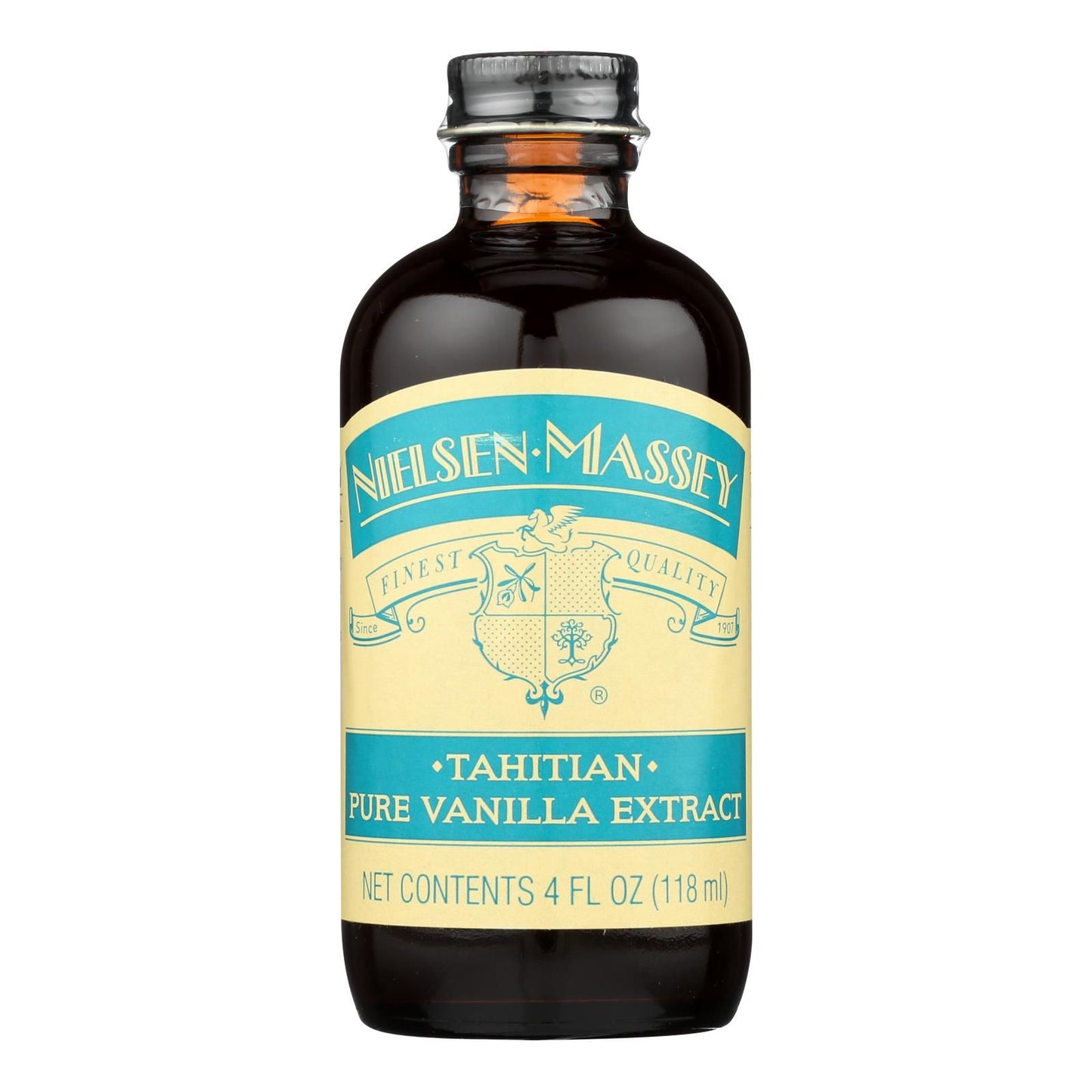 Nielsen-Massey Tahitian Pure Vanilla Extract, 4 Fl Oz Bottle, Ideal for Baking and Cooking