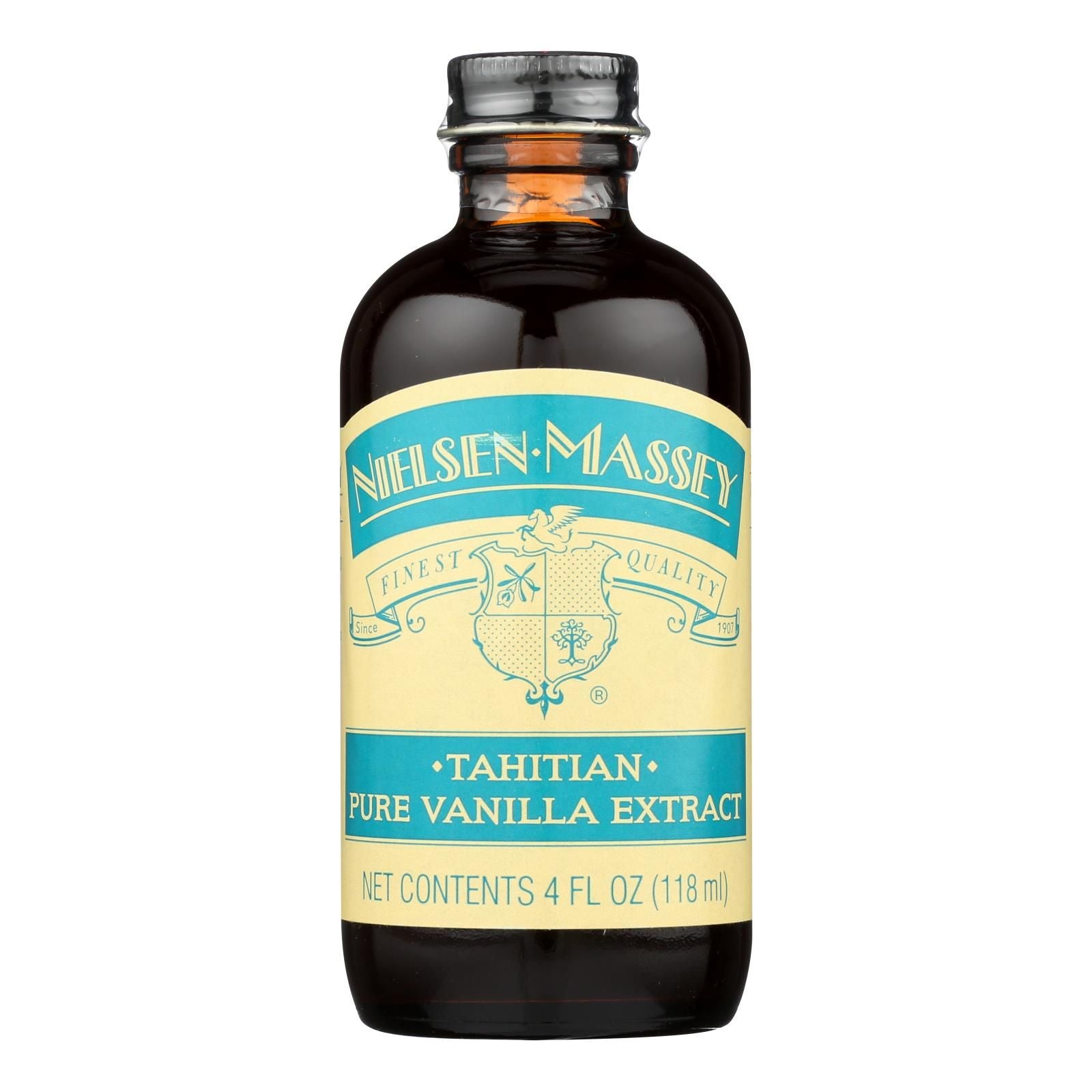Nielsen-Massey Tahitian Pure Vanilla Extract, 4 Fl Oz Bottle, Ideal for Baking and Cooking