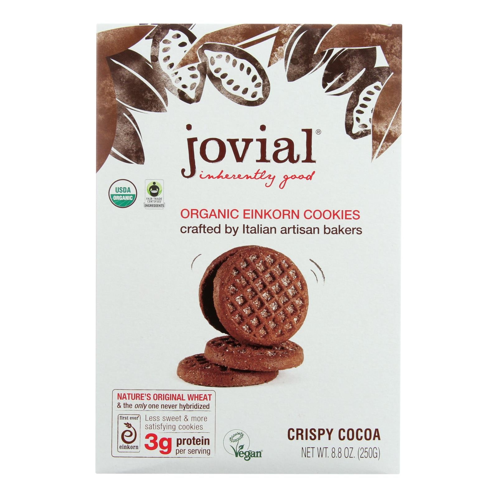 Jovial - Cookie - Organic - Einkorn - Crispy Cocoa - 88 Oz - Case Of 12(D0102H5Ks06)