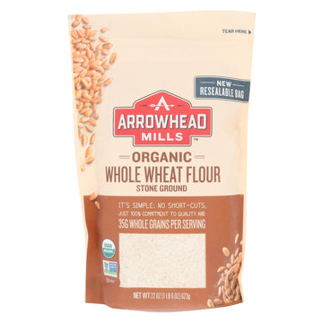 Arrowhead Mills - Organic Whole Wheat Flour - Stone Ground - Case Of 6 - 22 Oz(D0102H5Nrlt)