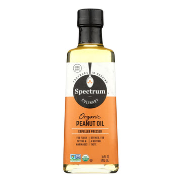Spectrum Naturals High Heat Refined Organic Peanut Oil - Case Of 12 - 16 Fl Oz(D0102H5Wub8)