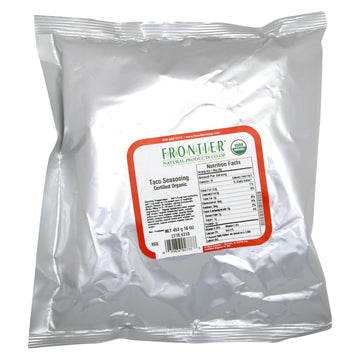 Frontier Co-Op Salt-Free Taco Seasoning, 1-Pound Bulk, Certified Organic, Mexican-Inspired Spices For Tacos, Dips, Burritos