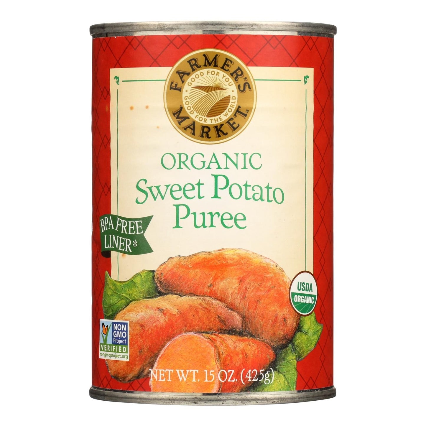 Farmers Market Organic - Sweet Potato Puree - case Of 12 - 15 Oz(D0102H5WWR8)