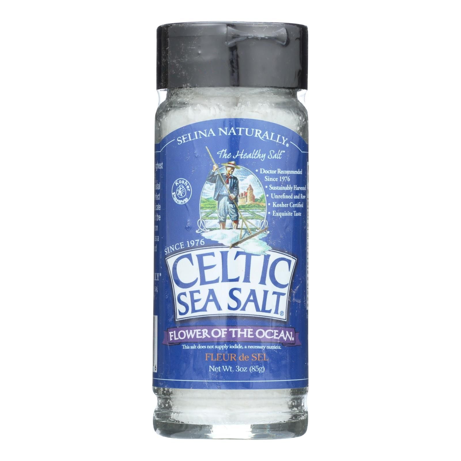 Celtic Sea Salt - Sea Salt Shaker - Flower Of The Ocean - Case of 6 - 3 oz.(D0102H77NRA.)